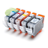 Sada kompatibilných náplní pre Canon CLI-8CMYK + PGI-5Bk, MP610/MP650/iP4200/iP4300