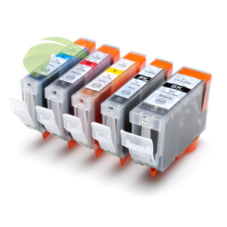 Sada kompatibilných náplní pre Canon CLI-8CMYK + PGI-5Bk, MP610/MP650/iP4200/iP4300