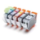 Sada kompatibilných náplní pre Canon CLI-8CMYK + PGI-5Bk, MP610/MP650/iP4200/iP4300