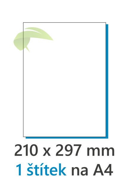 Samolepiaci papier A4 100 ks - etikety