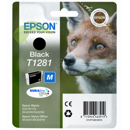 Epson T1281 originálna náplň čierna, Stylus Office BX305F, Stylus S22/SX125