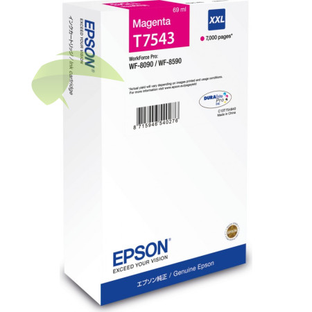 Epson T7543 (XXL) originálna náplň magenta, WorkForce Pro WF-8090/8590