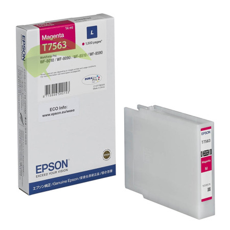 Epson T7563 (L) originálna náplň magenta, WorkForce Pro WF-8010/8090/8590