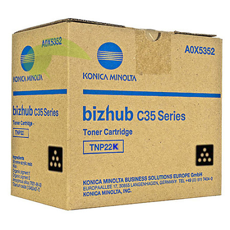 Toner Konica Minolta TNP-22K, A0X5152 originálny čierny, bizhub C35/C35P