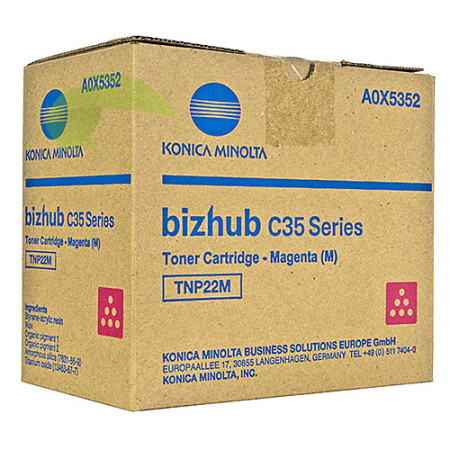Toner Konica Minolta TNP-22M, A0X5352 originálny magenta, bizhub C35/C35P