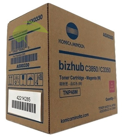 Toner Konica Minolta TNP-48M, A5X0350 originálny magenta, bizhub C3350/C3850/C3850FS