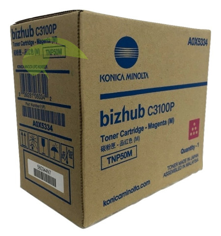 Toner Konica Minolta TNP-50M, A0X5354 originálny magenta, bizhub C3100P