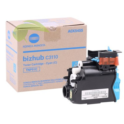 Toner Konica Minolta TNP-51C, A0X5455 originálny cyan, bizhub C3110