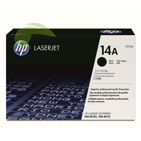 Toner HP 14A, CF214A originálny, LaserJet Enterprise M712/MFP M725