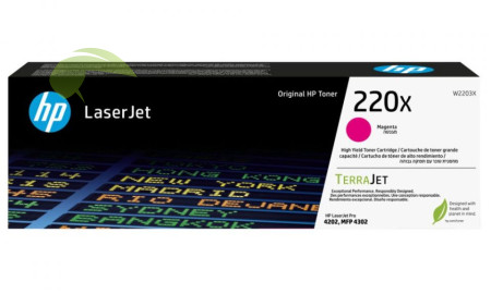 Toner HP 220X, HP W2203X originálny magenta, Color LaserJet Pro 4202/4203