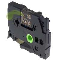 Kompatibilná páska pre Brother TZe-314, 6mm x 8m, zlatá tlač / čierny podklad