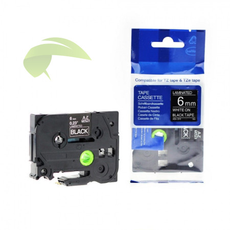 Kompatibilná páska pre Brother TZe-315, 6mm x 8m, biela tlač / čierny podklad