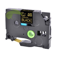 Kompatibilná páska pre Brother TZe-334, 12mm x 8m, zlatá tlač / čierny podklad