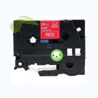 Kompatibilná páska pre Brother TZe-455, 24mm x 8m, biela tlač / červený podklad