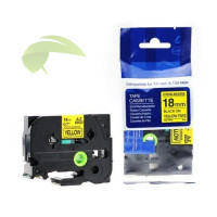 Kompatibilná páska pre Brother TZe-S641 18mm x 8m silno lepiaca, čierna tlač / žltý podklad