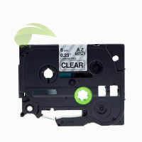 Kompatibilná páska pre Brother TZe-111, 6mm x 8m, čierna tlač / priehľadný podklad