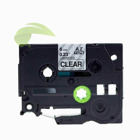 Kompatibilná páska pre Brother TZe-111, 6mm x 8m, čierna tlač / priehľadný podklad