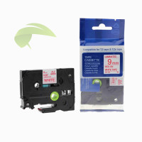 Kompatibilná páska pre Brother TZe-222, 9 mm x 8m, červená tlač / biely podklad