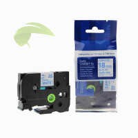 Kompatibilná páska pre Brother TZe-243, 18mm x 8m, modrá tlač / biely podklad