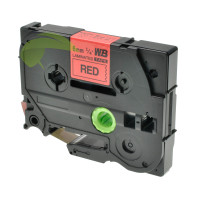 Kompatibilná páska pre Brother TZe-411, 6mm x 8m, čierna tlač / červený podklad