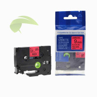 Kompatibilná páska pre Brother TZe-421, 9mm x 8m, čierna tlač / červený podklad