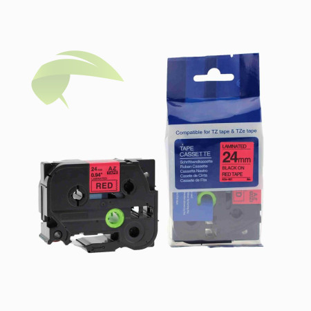 Kompatibilná páska pre Brother TZe-451, 24mm x 8m, čierna tlač / červený podklad