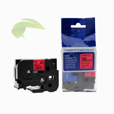 Kompatibilná páska pre Brother TZe-461, 36mm x 8m, čierna tlač / červený podklad