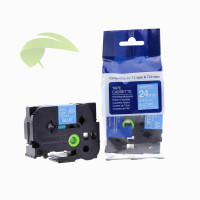 Kompatibilná páska pre Brother TZe-555, 24mm x 8m, biela tlač / modrý podklad