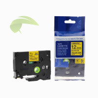 Kompatibilná páska pre Brother TZe-631, 12mm x 8m, čierna tlač / žltý podklad