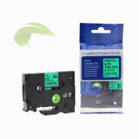 Kompatibilná páska pre Brother TZe-731, 12mm x 8m, čierna tlač / zelený podklad