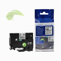 Kompatibilná páska pre Brother TZe-FX241, 18mm x 8m, flexibilná, čierna tlač / biely podklad