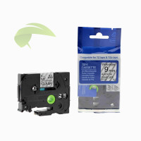 Kompatibilná páska pre Brother TZe-S121 9mm x 8m silno lepiaca, čierna tlač / priehľadný podklad