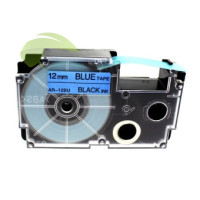 Kompatibilná páska pre Casio XR-12BU, 12mm x 8m čierna tlač / modrý podklad