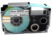 Kompatibilná páska pre Casio XR-18WE, 18mm x 8m čierna tlač / biely podklad