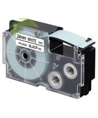Kompatibilná páska pre Casio XR-24WE, 24mm x 8m čierna tlač / biely podklad