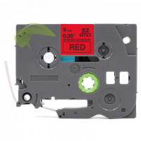 Kompatibilná páska pre Brother TZe-S421 9mm x 8m extra lepiaca, čierna tlač / červený podklad