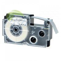 Kompatibilná páska pre Casio XR-12AX, 12mm x 8m čierna tlač / priehľadný podklad