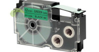 Kompatibilná páska pre Casio XR-12GN, 12mm x 8m čierna tlač / zelený podklad