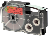 Kompatibilná páska pre Casio XR-12RD, 12mm x 8m čierna tlač / červený podklad