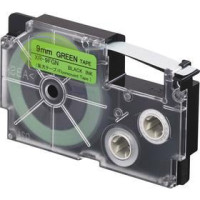 Kompatibilná páska pre Casio XR-9FGN - 9mm × 8m signálna, čierna tlač / svietivo zelený podklad