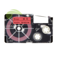 Kompatibilná páska pre Casio XR-9FPK - 9mm × 8m signálna, čierna tlač / ružový podklad