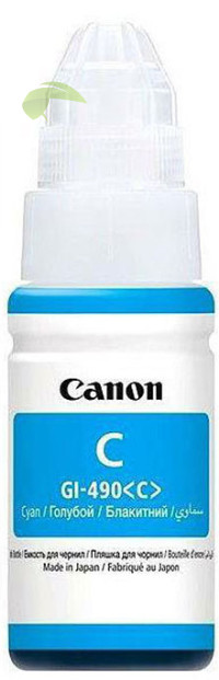 Canon GI-490C originálna náplň cyan, Pixma G1400/G2400/G3400