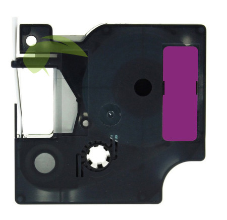 Kompatibilná páska pre Dymo Rhino 1805421, 19mm × 5,5m biela tlač / fialový podklad, vinyl