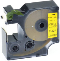 Kompatibilná páska pre Dymo Rhino 18433 / S0718470, 19mm × 5,5m čierna tlač / žltý podklad, vinyl