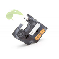Kompatibilná páska pre Dymo Rhino 18435 12mm × 5,5m čierna tlač / oranžový podklad, vinyl