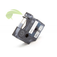 Kompatibilná páska pre Dymo Rhino 18443 / S0718580, 9mm × 5,5m čierna tlač / biely podklad, vinyl