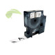 Kompatibilná páska pre Dymo Rhino 18488 / S0718100, 12mm × 3,5m čierna tlač / biely podklad, pružný nylon