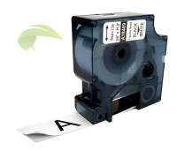 Kompatibilná páska pre Dymo Rhino 18489/S0718120, 19mm × 3,5m čierna tlač / biely podklad, pružný nylon