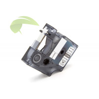 Kompatibilná páska pre Dymo Rhino 18508 / S0718160, 9mm × 5,5m, čierna tlač / priehľadný podklad, polyester