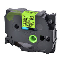 Kompatibilná páska pre Brother TZe-D51, 24mm x 8m, signálna, čierna tlač/zelený podklad